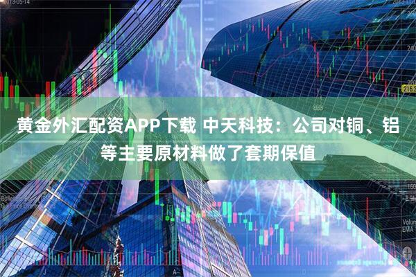 黄金外汇配资APP下载 中天科技：公司对铜、铝等主要原材料做了套期保值